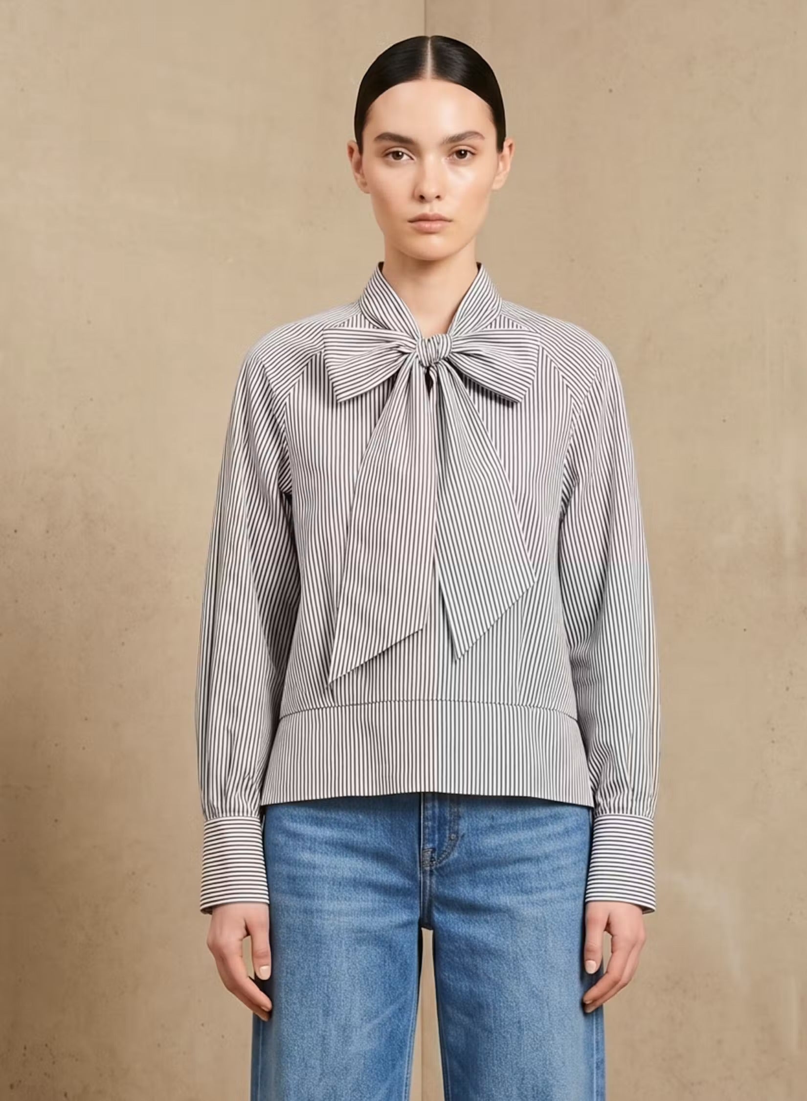Raelynn Shirt | Charcoal Stripes