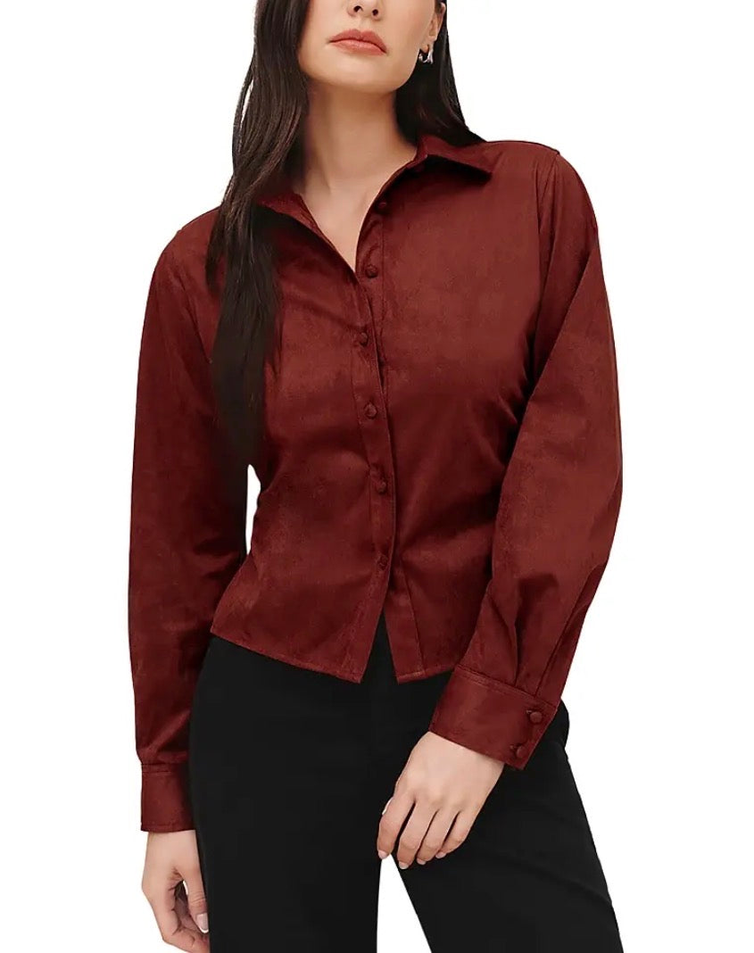 Fitted Button Down | Smoked Crimson