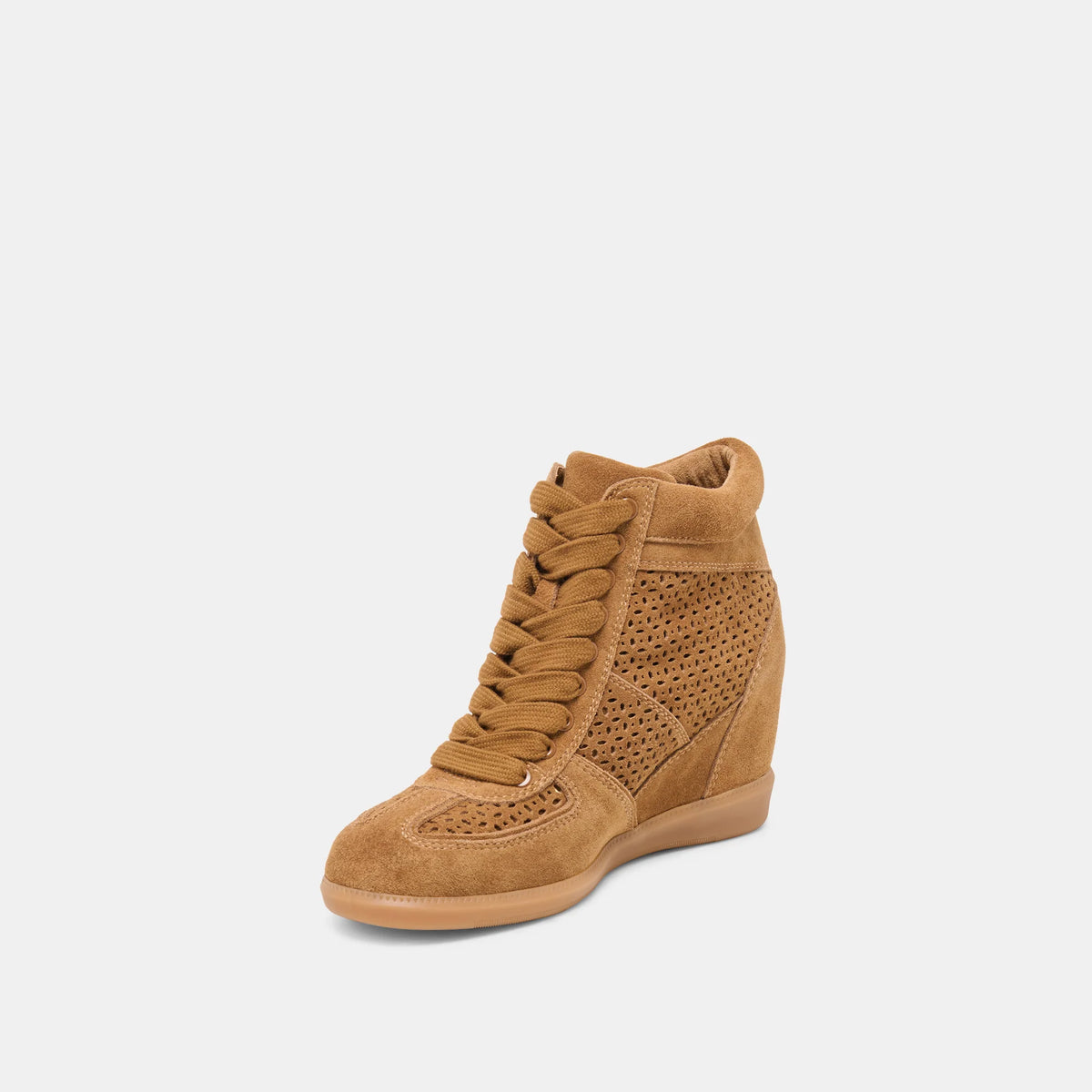 Irlah Wedge | Lt. Brown Suede