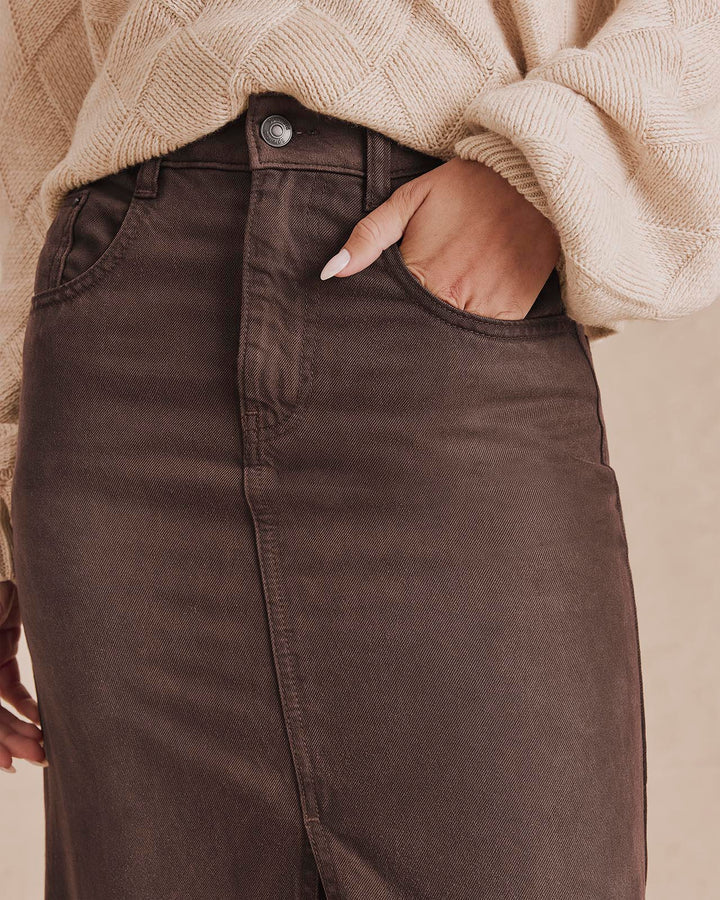 Ryder Suede Skirt | Java