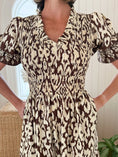 Load image into Gallery viewer, Nancy Dress | Chocolate Ikat
