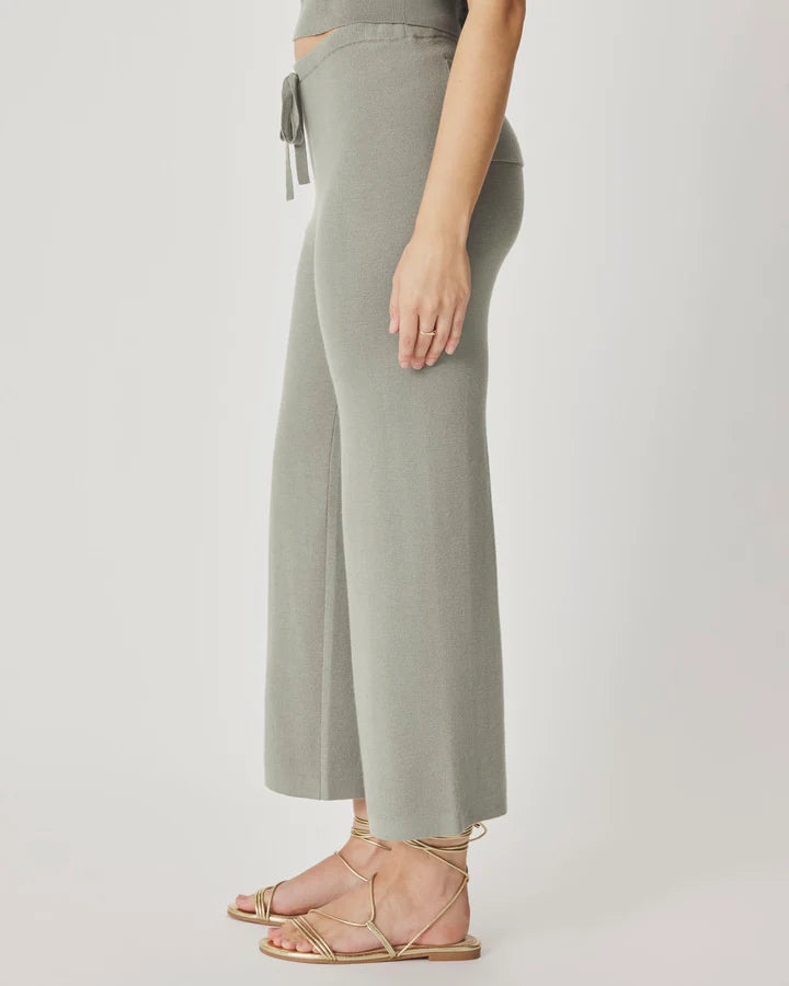 Christa Cropped Sweater Pant | Green