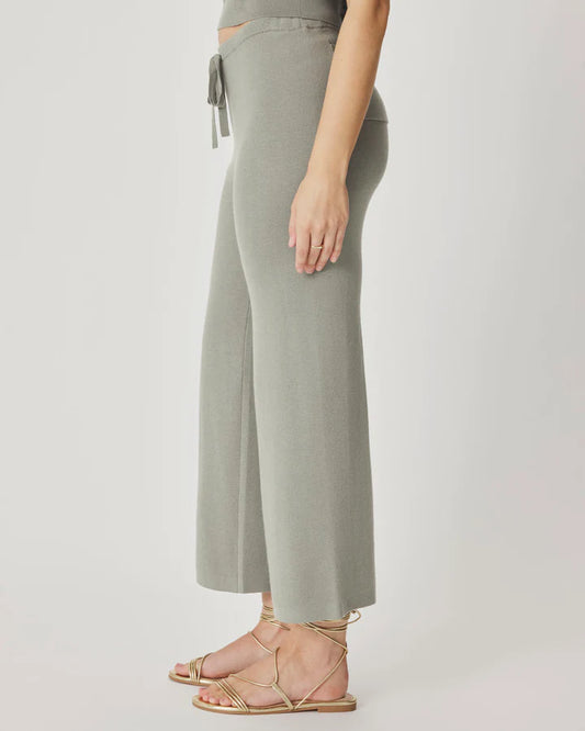 Christa Cropped Sweater Pant | Green