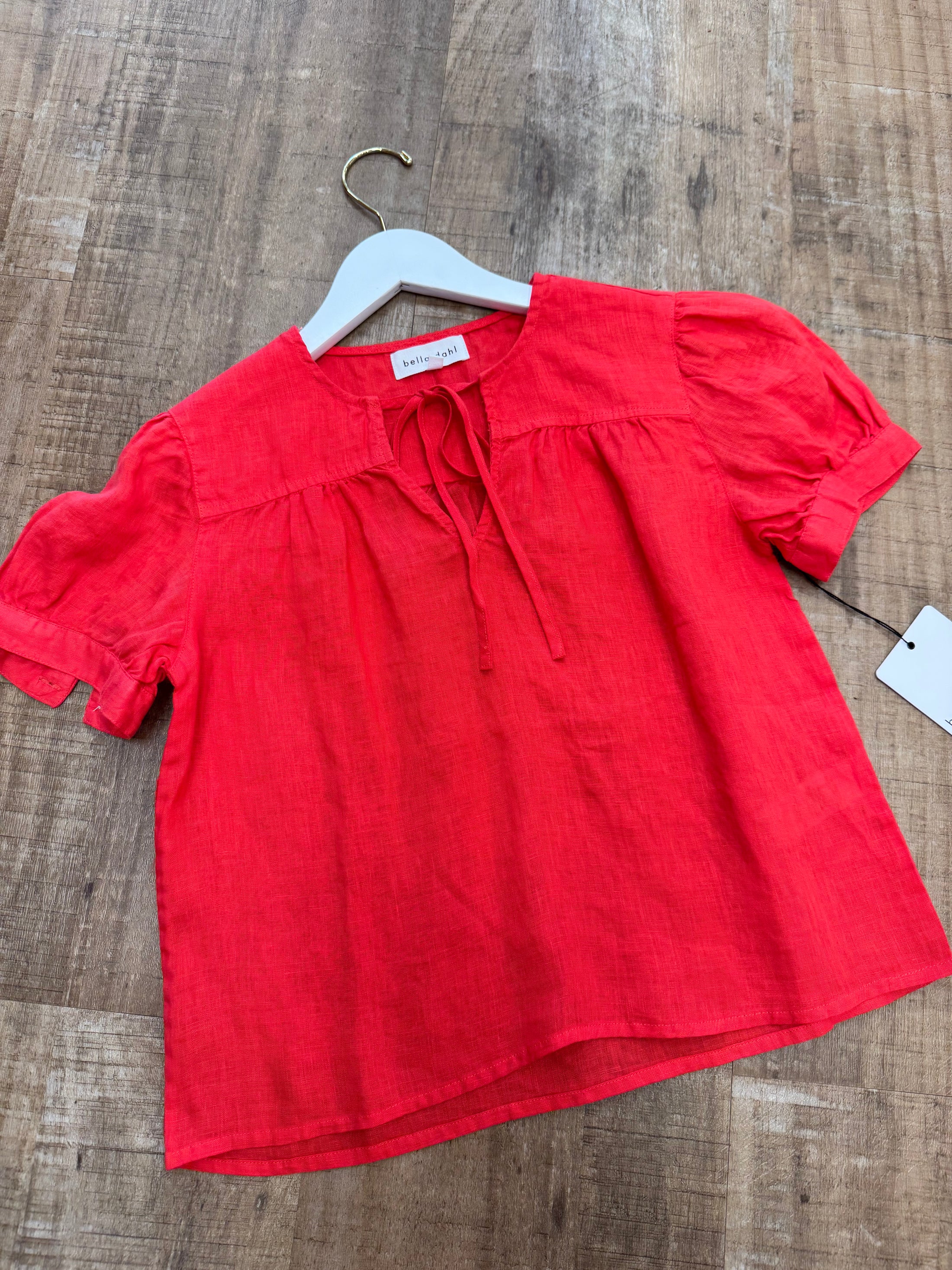 Short Sleeve Flowy Pullover I Scarlet Sand