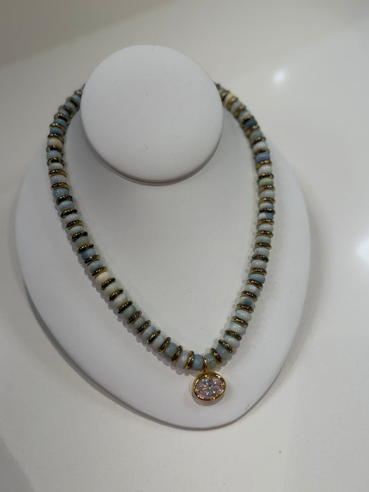 Opal Beaded Necklace