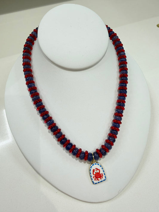Crab Tile Necklace