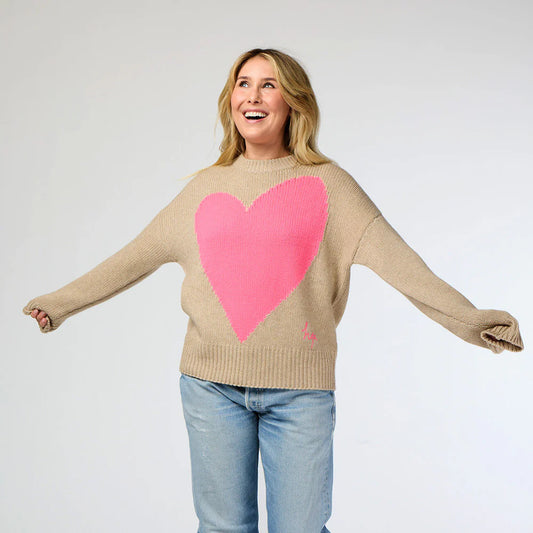 Cashmere Imperfect Heart Sweater