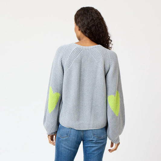 Ricki Imperfect Heart Sweater | Heather Grey