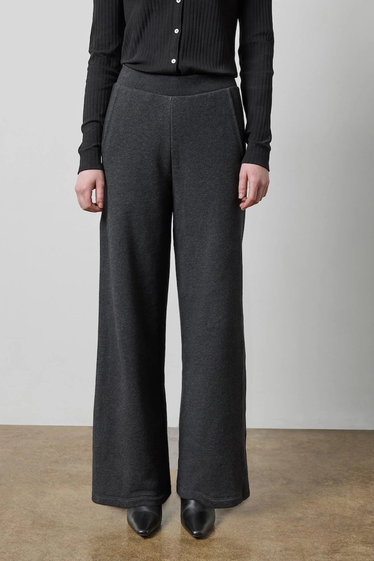 Side Panel Terry Pants | Heather Grey