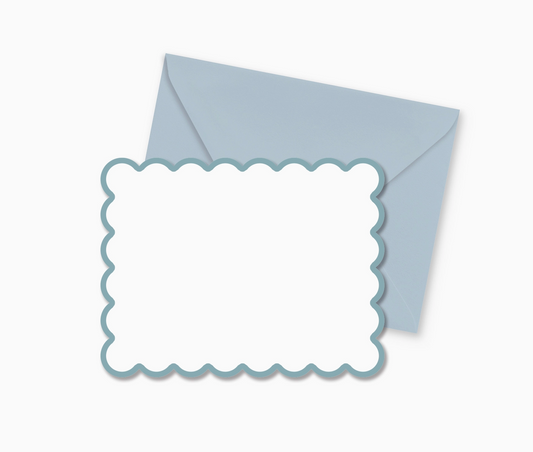 Scallop Blue Notecards