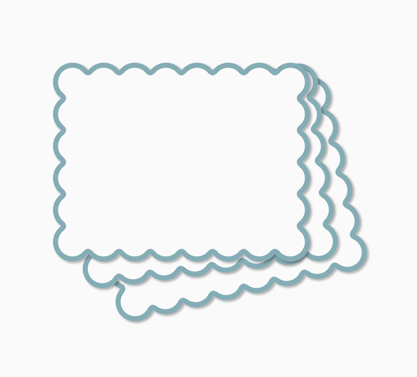 Scallop Blue Notecards