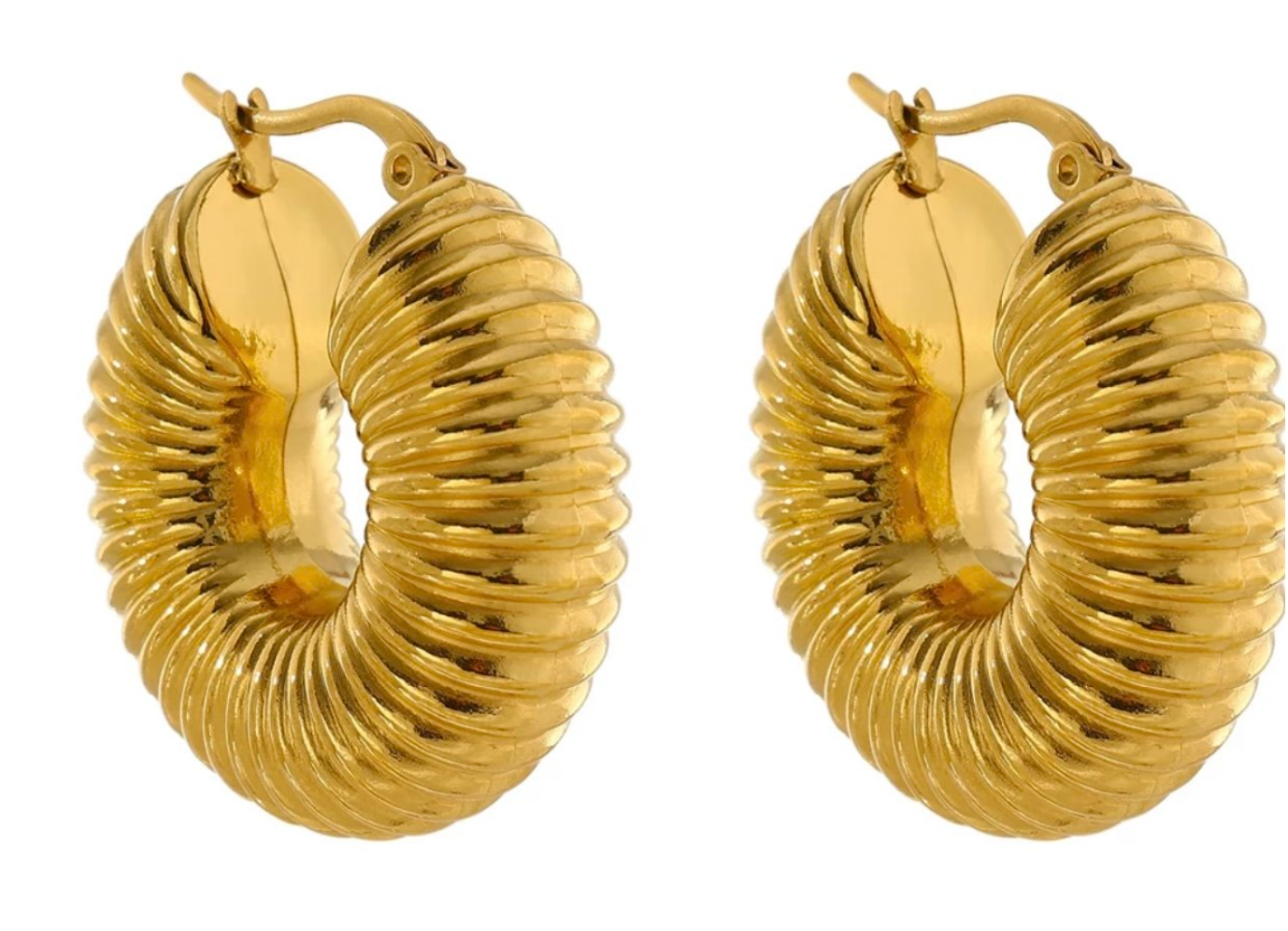 Chunky Gold Hoops