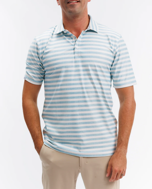 Smitty Polo | Lagoon Stripe