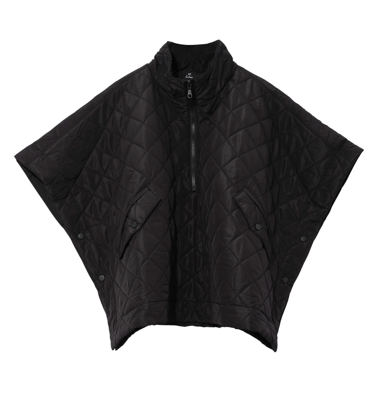 Quilted Poncho | Black