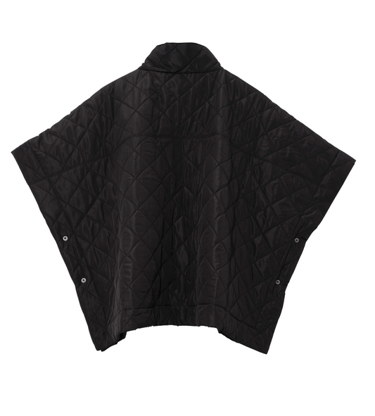 Quilted Poncho | Black