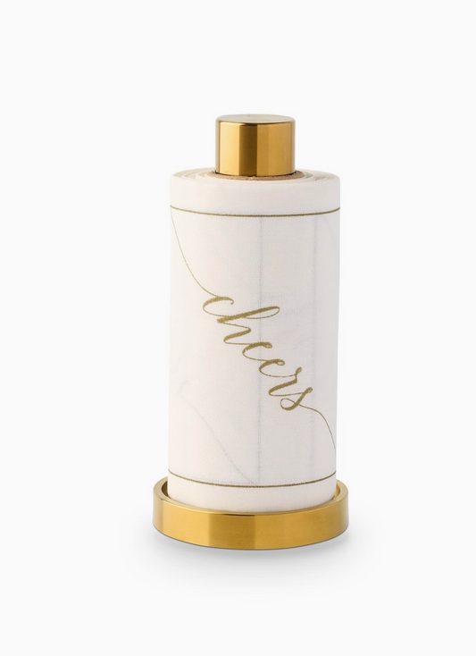 Golden Cheers Cocktail Napkin Roll