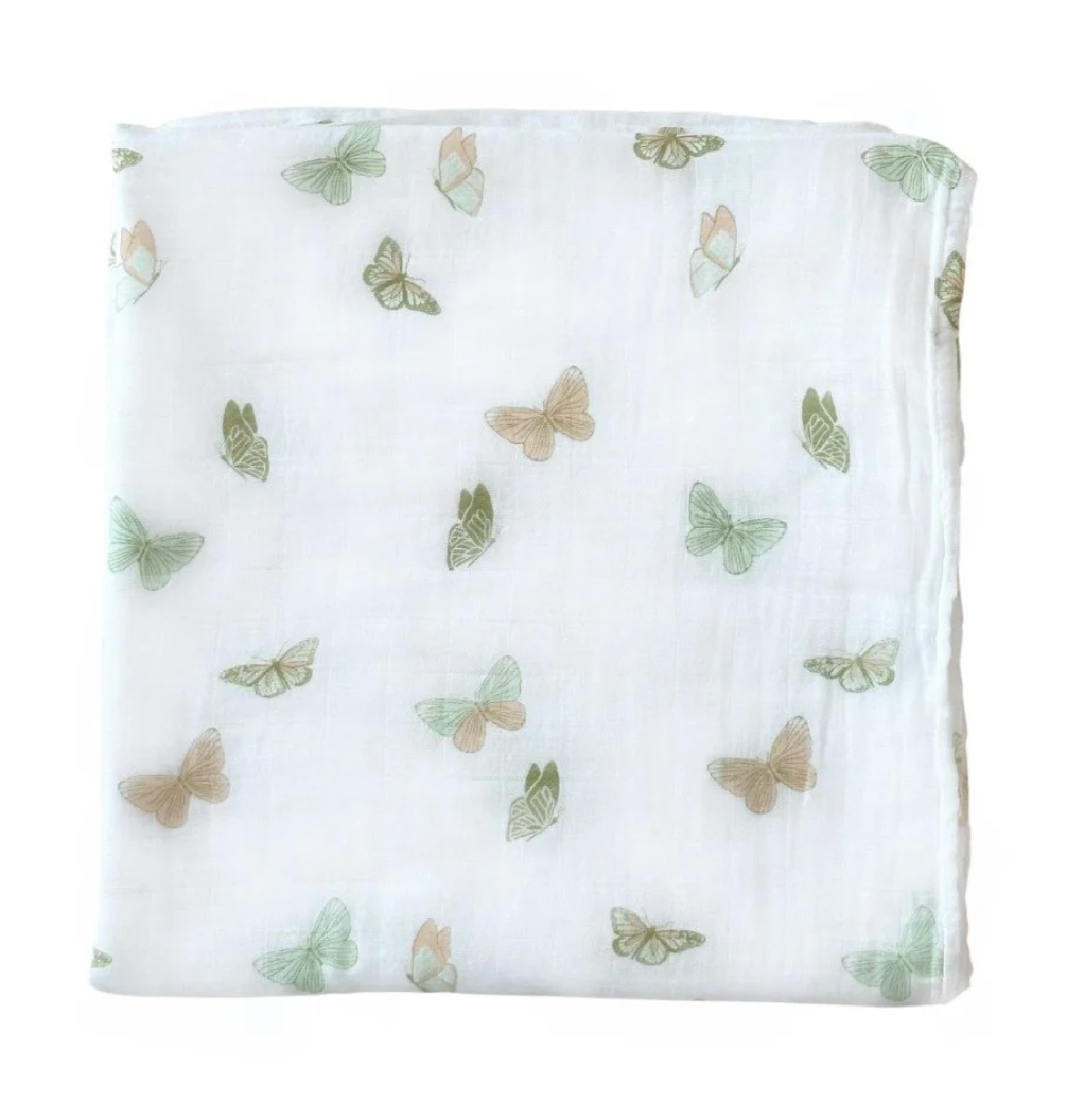 Bamboo Muslin Swaddle | Butterflies