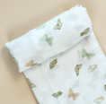 Load image into Gallery viewer, Bamboo Muslin Swaddle | Butterflies
