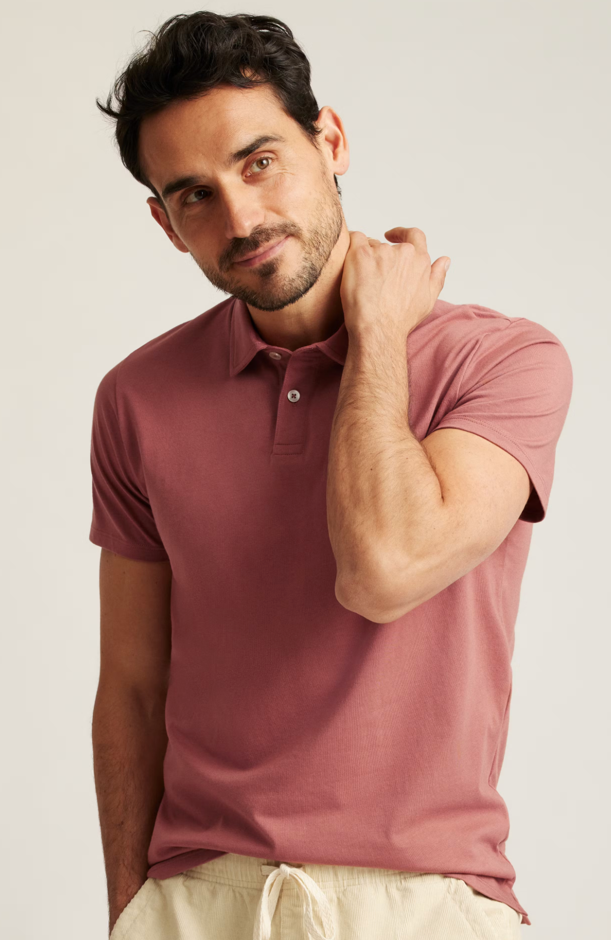 Pima Performance Polo | Withered Rose