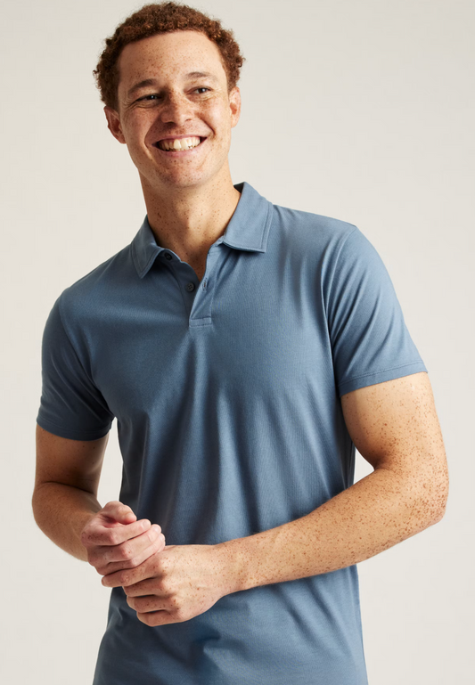 Pima Performance Polo | Stone Grey