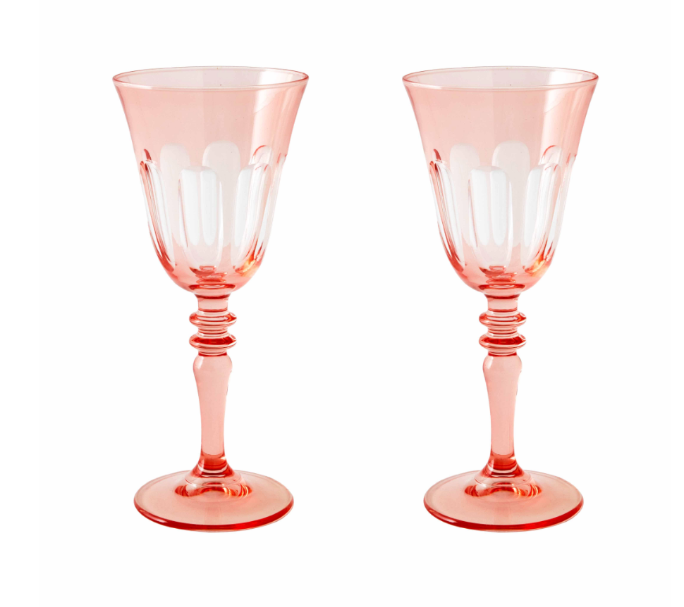 Pink Wine Glasses | Set of 2