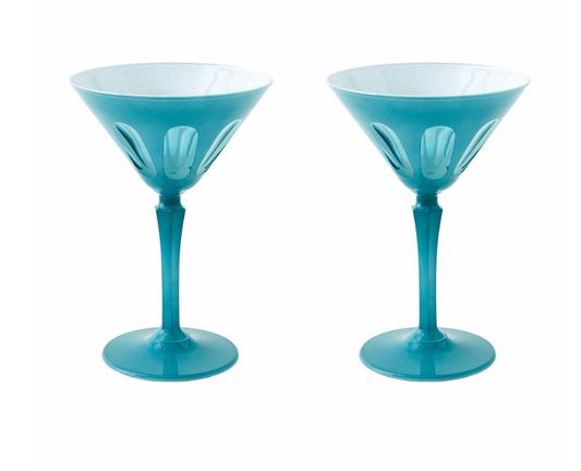 Blue Martini Glasses | Set of 2