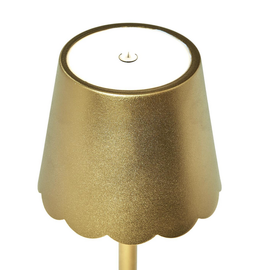 Gold Scalloped Lamp