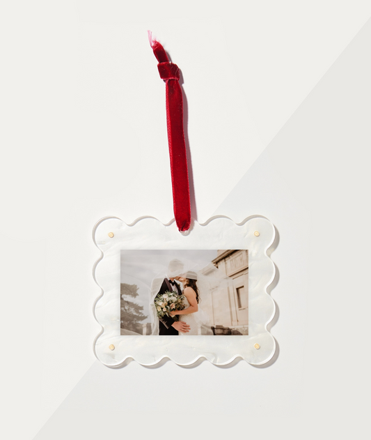 Pearl White Frame Ornament