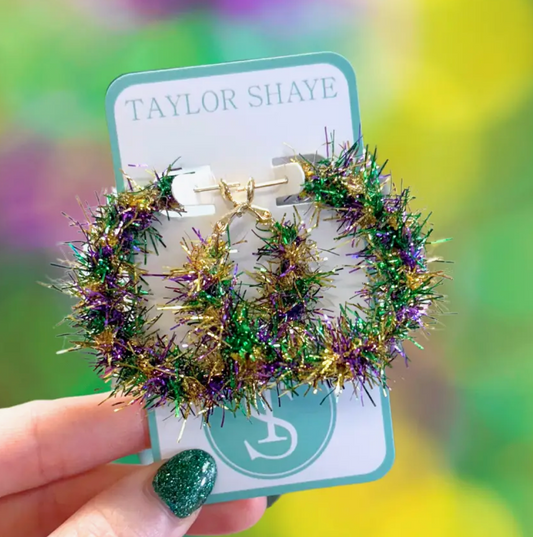 Mardi Gras Pom Hoops