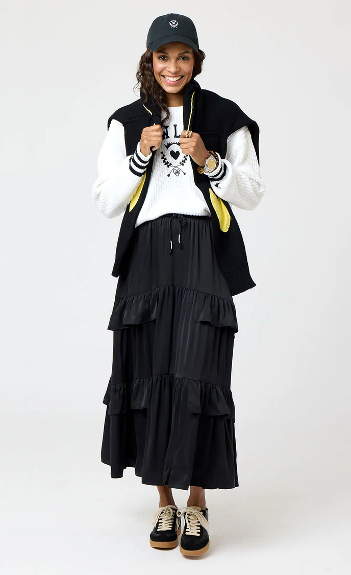 Athena Maxi Silk Skirt