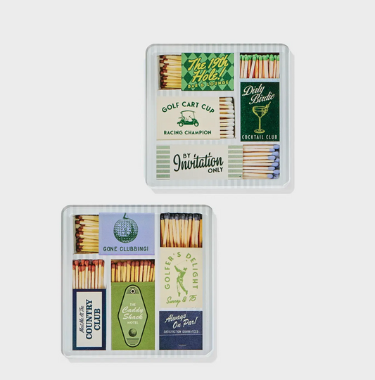 Golf Matchbook Coasters