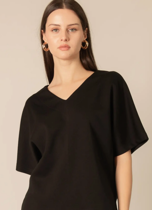 P.Cill Butter Modal V Neck Short Sleeve Top