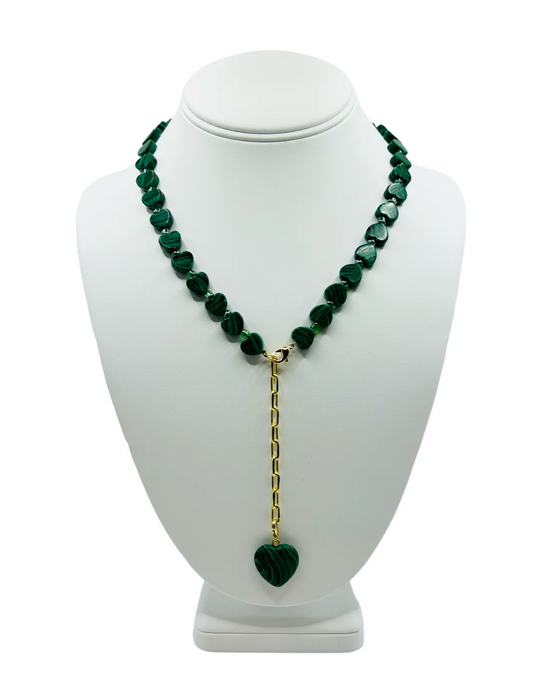 Stone Heat Necklace | Malachite