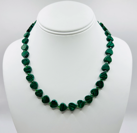 Stone Heat Necklace | Malachite