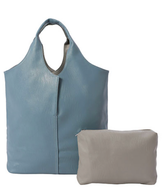 Reversible Tote | Blue & Grey
