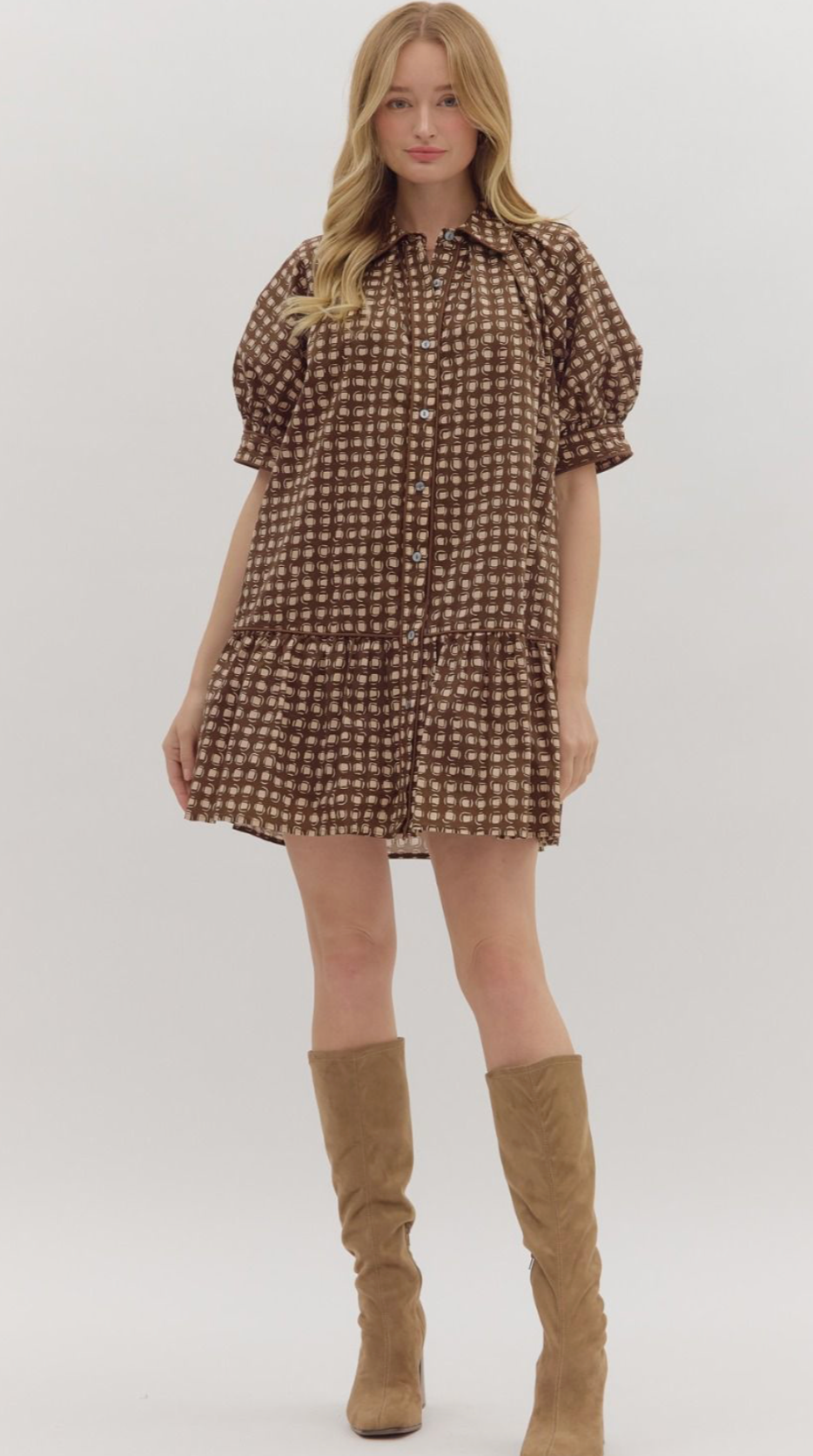 Button Mini Dress