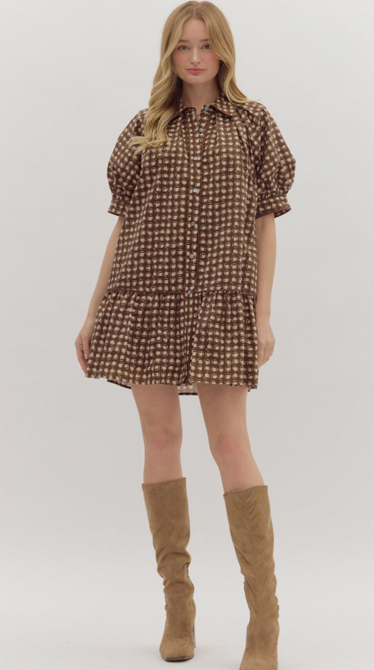 Button Mini Dress