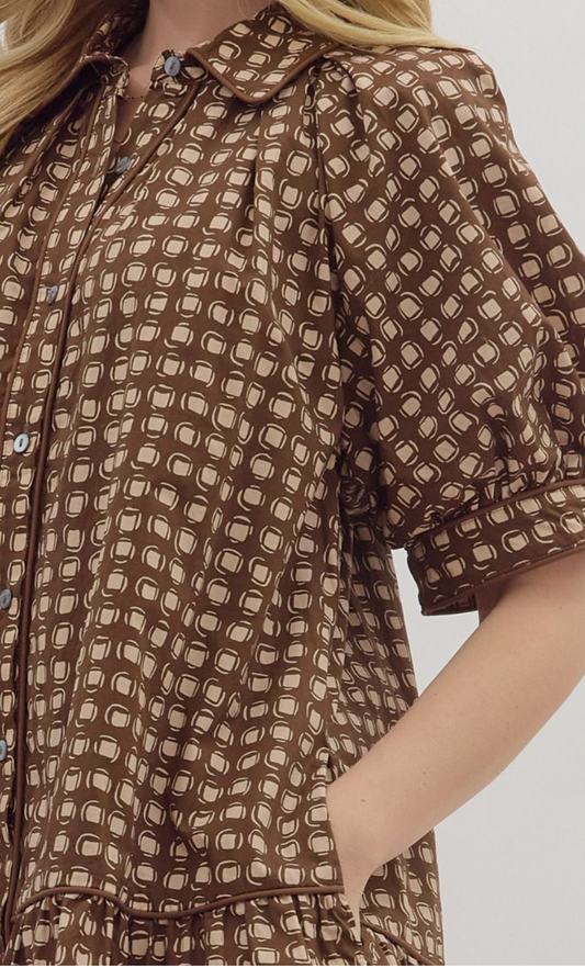 Button Mini Dress