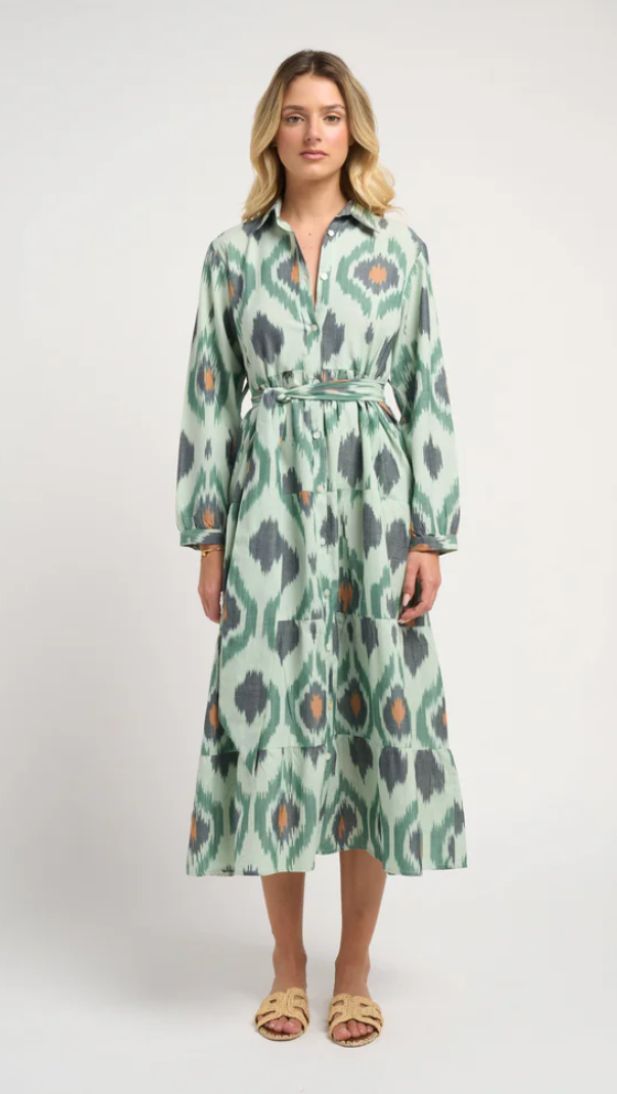 Ariel Ikat Maxi Dress