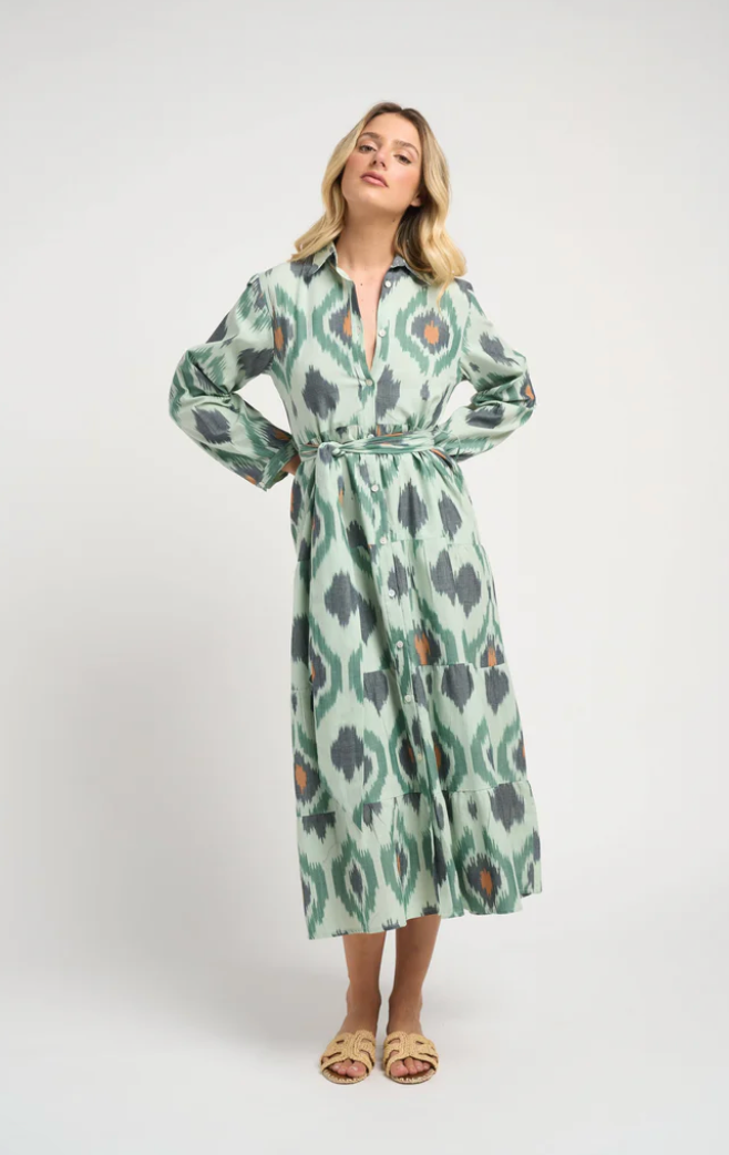 Ariel Ikat Maxi Dress