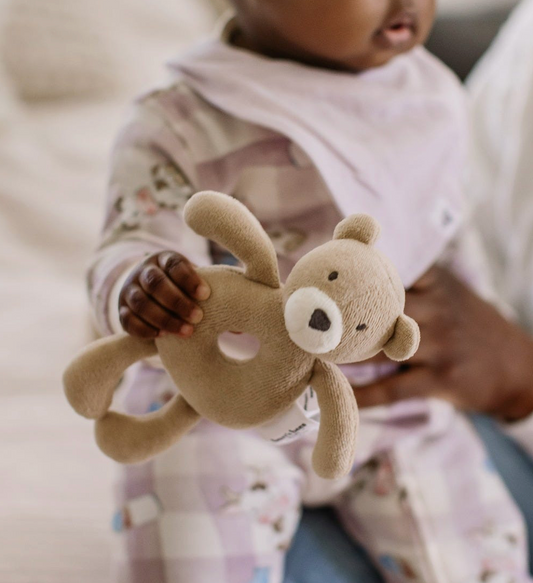 Plush Baby Rattle: Bear