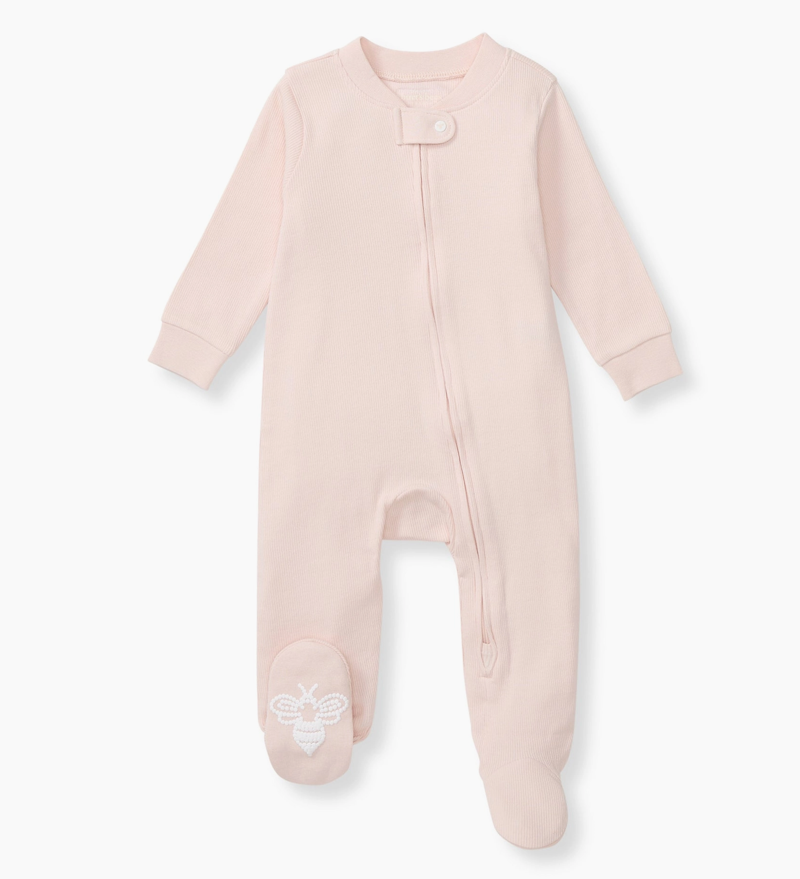 Solid Rib Organic Cotton Sleep & Play: Ranunculus