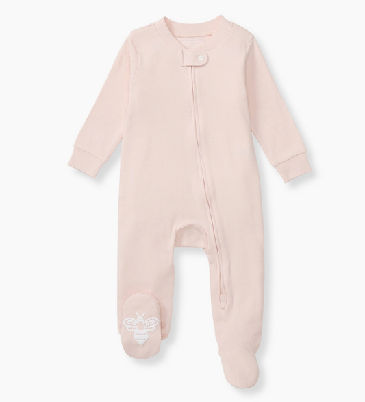 Solid Rib Organic Cotton Sleep & Play: Ranunculus