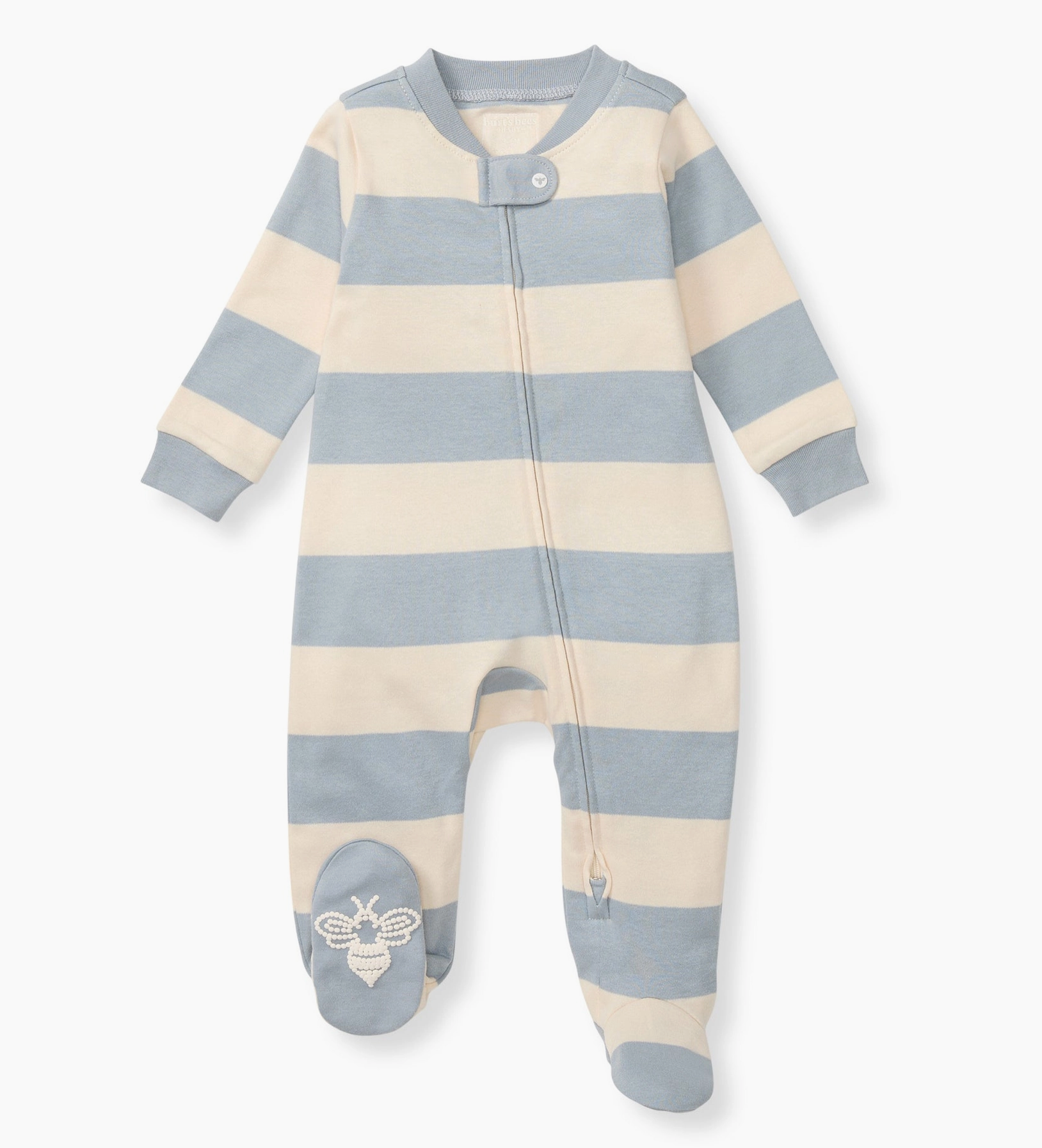 Rugby Stripe Organic Cotton Sleep & Play: Quarry