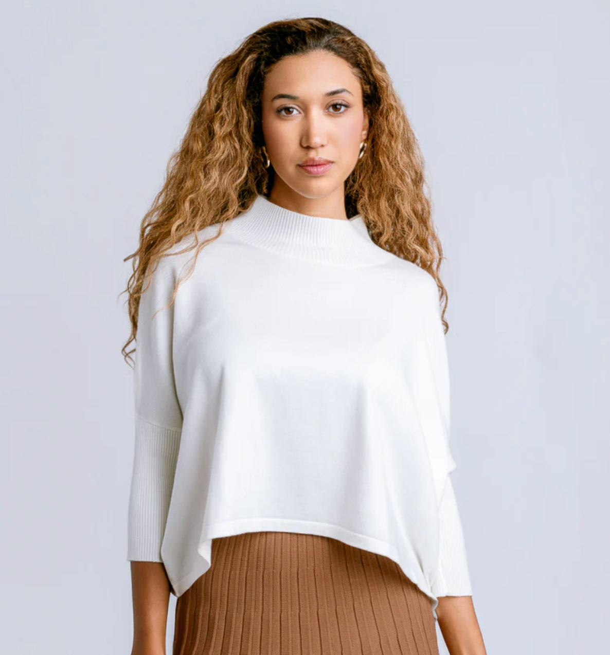 Aja “Ortho Solid” Sweater | White