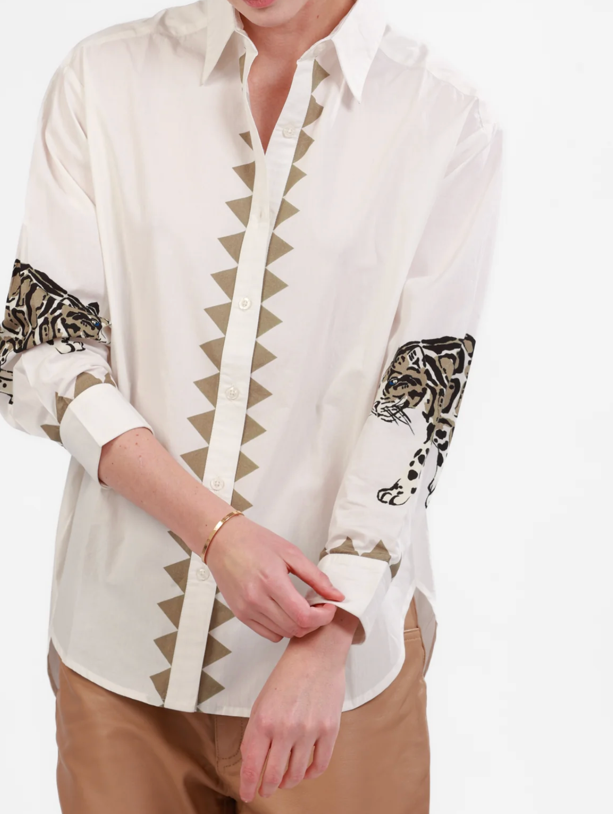 Poplin Shirt | Snow Leopard