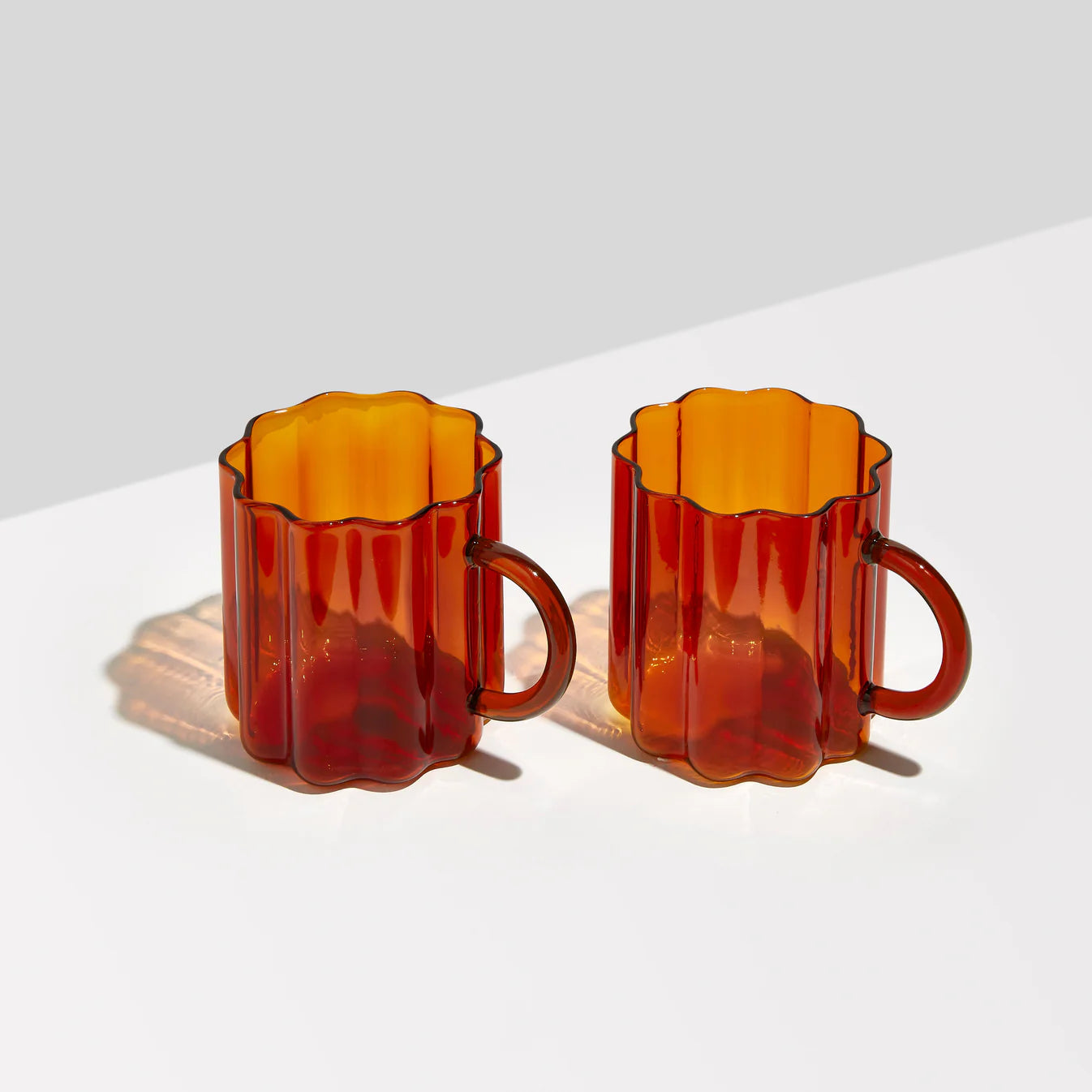 Amber Wave Mugs | Set of 2