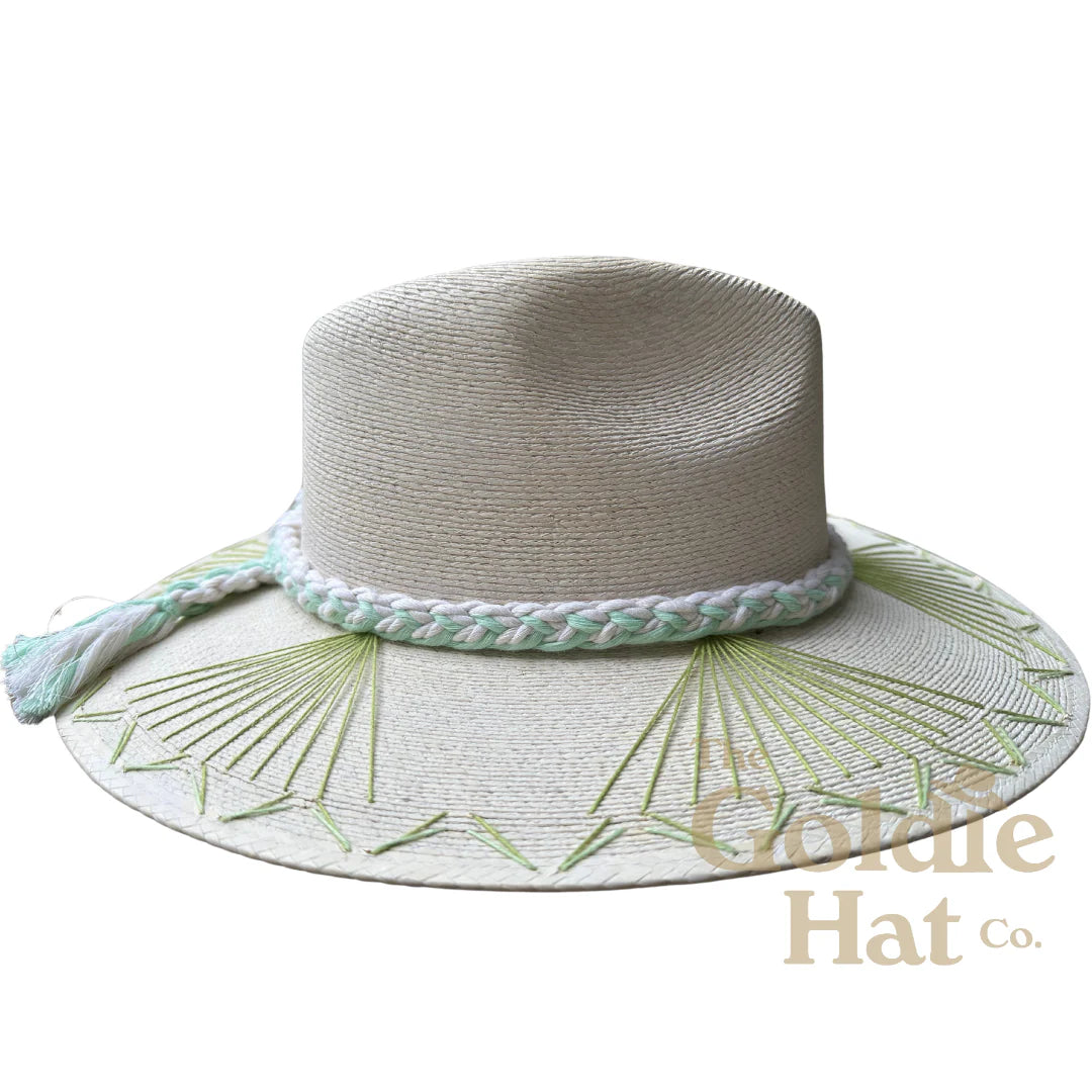 Mallorca Hat | Lime & Turquoise M