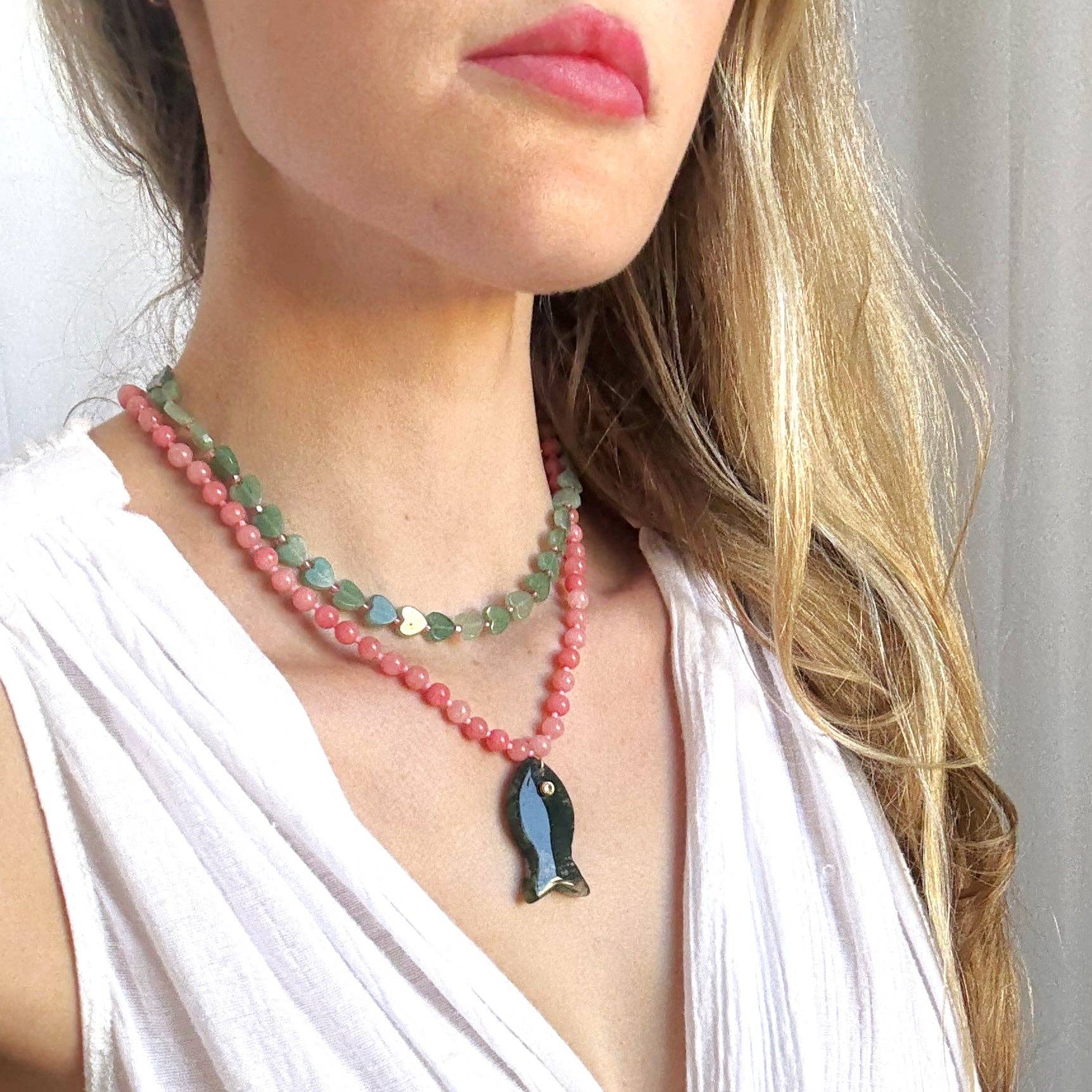 Calla Beaded Necklace - Handmade Jewelry