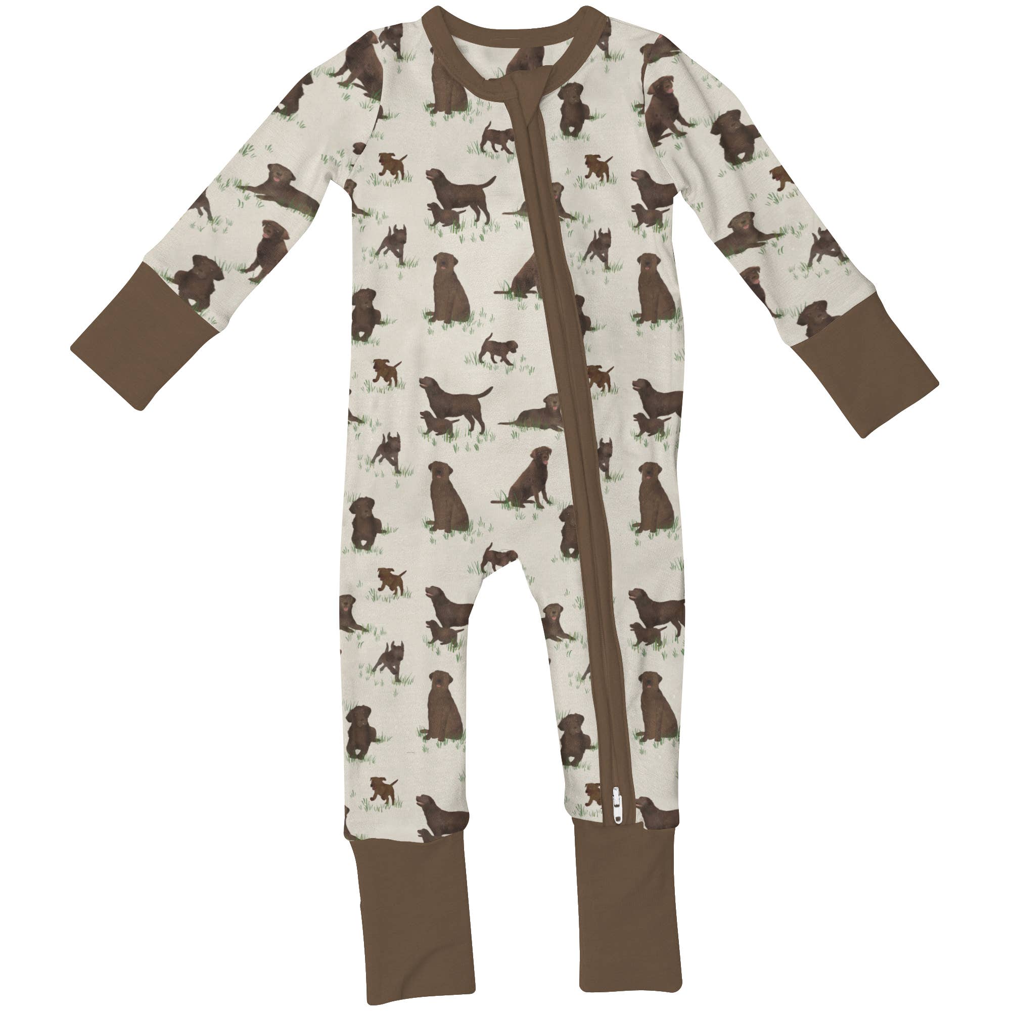 Chocolate Lab Dogs - Convertible Zip PJs